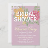 Elegantes Brautparty mit Wasserfarben Einladung (Vorderseite)