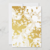 Elegantes Brautparty mit weißem Kirschblossom Einladung (Rückseite)