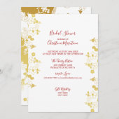 Elegantes Brautparty mit weißem Kirschblossom Einladung (Vorne/Hinten)