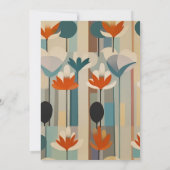 Elegantes Brautparty Mitte Jahrhundert Einladung (Rückseite)