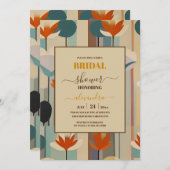 Elegantes Brautparty Mitte Jahrhundert Einladung (Vorne/Hinten)