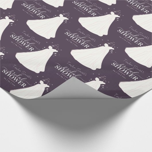 Elegantes Brautparty Muster Geschenkpapier (Ecke)