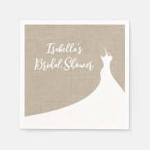 Elegantes Brautparty Napkin-Burlap