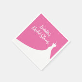 Elegantes Brautparty Napkin fuchsia Serviette (Ecke)