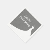 Elegantes Brautparty Napkin graue Leinen Serviette (Ecke)