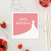 Elegantes Brautparty Napkin Koralle Serviette (Beispiel)