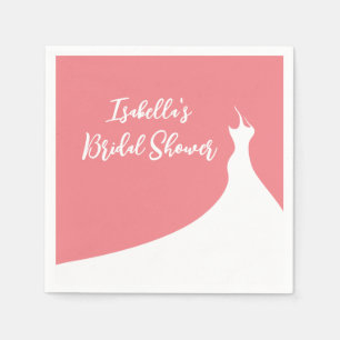 Elegantes Brautparty Napkin Koralle Serviette