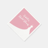 Elegantes Brautparty Napkin rosa Serviette (Ecke)