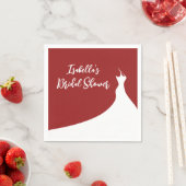 Elegantes Brautparty Napkin rot Serviette (Beispiel)