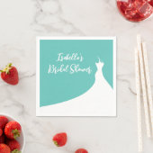 Elegantes Brautparty Napkin türkis Serviette (Beispiel)