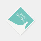 Elegantes Brautparty Napkin türkis Serviette (Ecke)