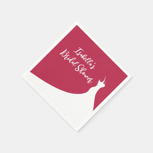 Elegantes Brautparty Napkin viva magenta Serviette (Ecke)