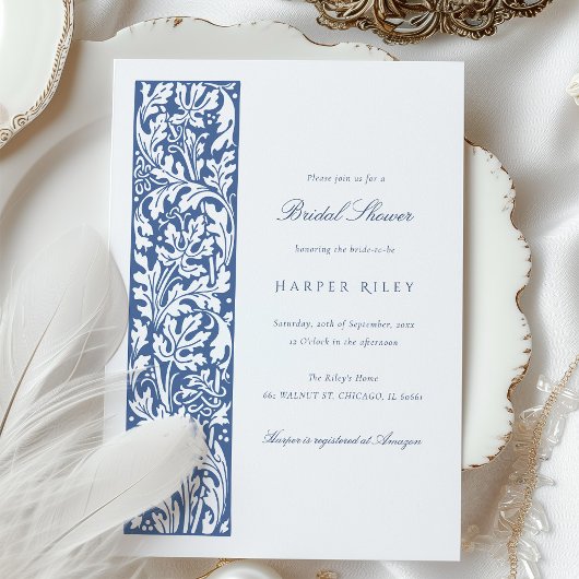 Elegantes Brautparty Olivencreme Einladung