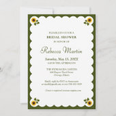 Elegantes Brautparty Olivenweg Einladung (Vorderseite)