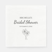 Elegantes Brautparty Palmen Bäume Moderne Tropisch Serviette (Vorderseite)