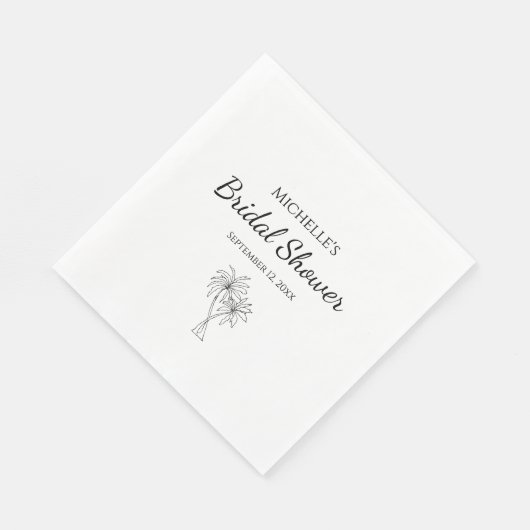 Elegantes Brautparty Palmen Bäume Moderne Tropisch Serviette (Ecke)