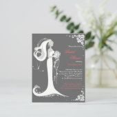 Elegantes Brautparty Party Ankündigung (Stehend Vorderseite)