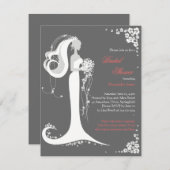 Elegantes Brautparty Party Ankündigung (Vorne/Hinten)