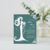 Elegantes Brautparty Party Ankündigung (Stehend Vorderseite)