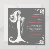 Elegantes Brautparty Party Ankündigung (Vorderseite)