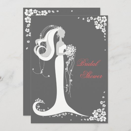 Elegantes Brautparty Party Ankündigung (Vorne/Hinten)