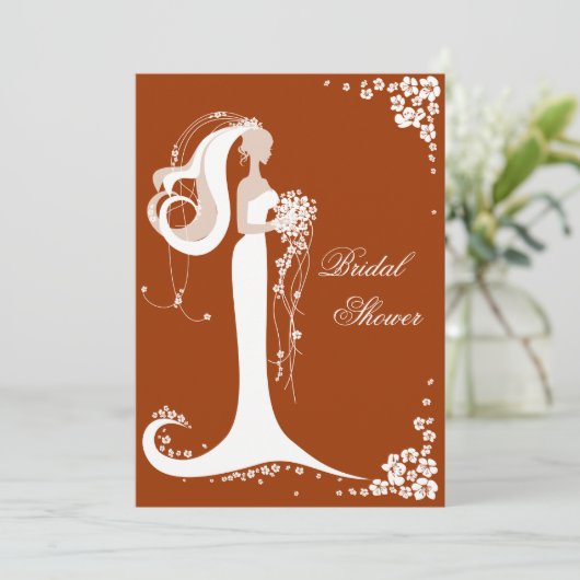 Elegantes Brautparty Party Ankündigung (Stehend Vorderseite)