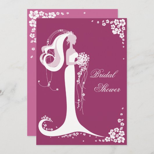 Elegantes Brautparty Party Ankündigung (Vorne/Hinten)