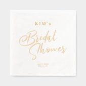 Elegantes Brautparty-Party mit Goldfolie Servietten Mit Folie (Vorderseite)