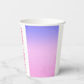 Elegantes Brautparty Peacock-Thema Pappbecher (Rückseite)