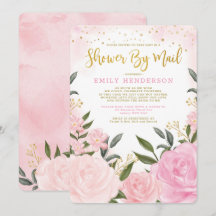 Elegantes Brautparty per Mail Rosa Blütenfarben