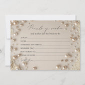 Elegantes Brautparty Perlen der Weisheitskarte Einladung (Vorderseite)