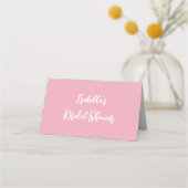 Elegantes Brautparty Platzkarte rosa (Rückseite)