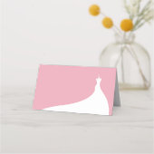 Elegantes Brautparty Platzkarte rosa (Vorderseite)