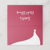 Elegantes Brautparty Platzkarte Viva magenta (Außenseite Aufgefaltet)