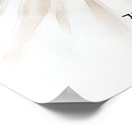 Elegantes Brautparty Poster (Ecke)