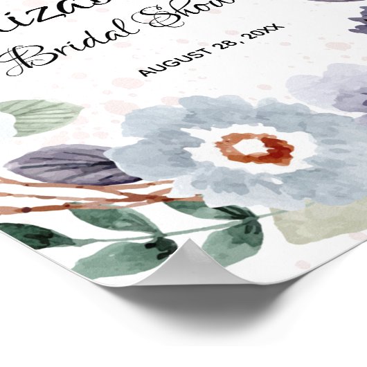 Elegantes Brautparty Poster (Ecke)