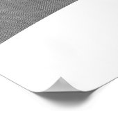 Elegantes Brautparty Poster, graue Leinen Poster (Ecke)