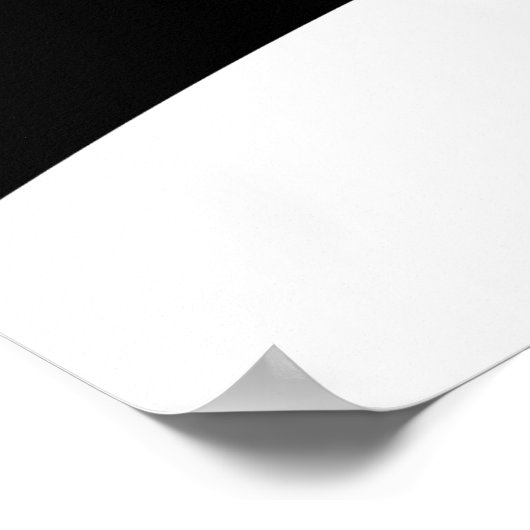 Elegantes Brautparty Poster schwarz (Ecke)