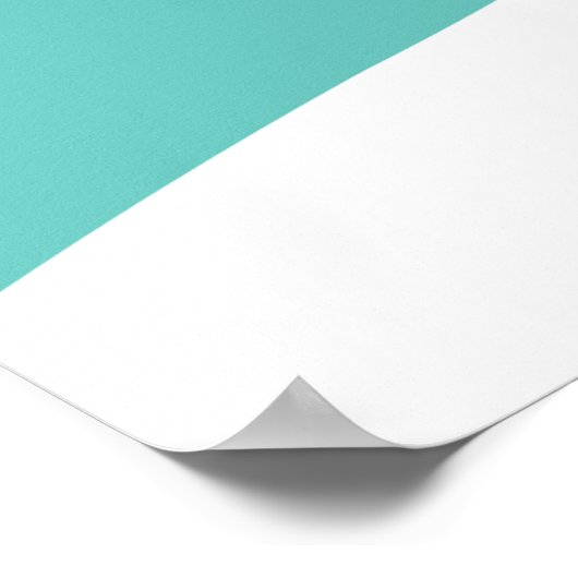 Elegantes Brautparty Poster türkis (Ecke)