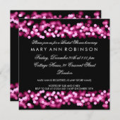 Elegantes Brautparty Rosa Hollywood Glam Einladung (Vorne/Hinten)