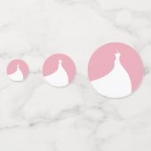 Elegantes Brautparty rosa Kleid Konfetti (Vorderseiten)