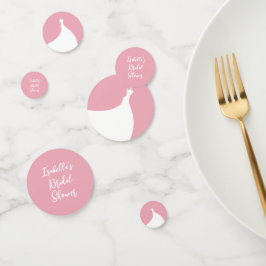 Elegantes Brautparty rosa Kleid Konfetti