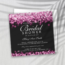 Elegantes Brautparty Rosa Lights Einladung