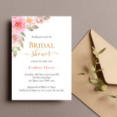 Elegantes Brautparty Rosa Rosa Einladung
