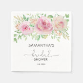 Elegantes Brautparty Rose Serviette (Vorderseite)