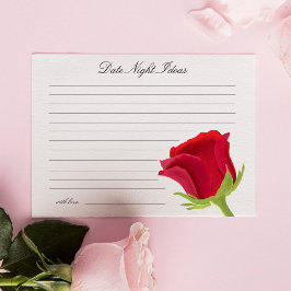 Elegantes Brautparty Rote Rose Begleitkarte