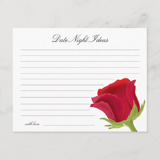 Elegantes Brautparty Rote Rose Begleitkarte (Vorderseite)