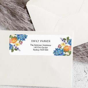 Elegantes Brautparty Rücksendeadresse-Label