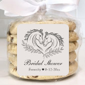 Elegantes Brautparty Runder Aufkleber