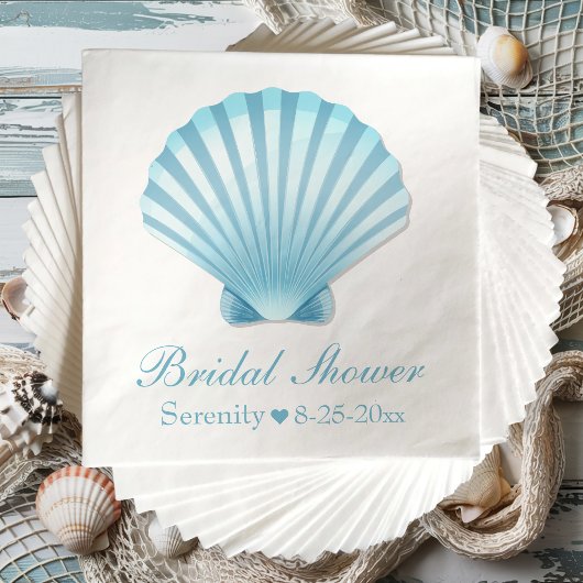 Elegantes Brautparty Seashell Blue Nautical Beach Serviette